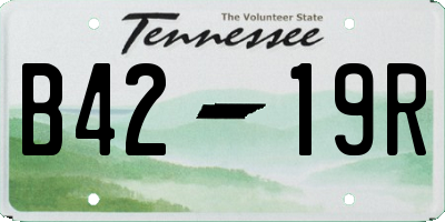 TN license plate B4219R