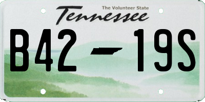 TN license plate B4219S