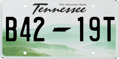 TN license plate B4219T