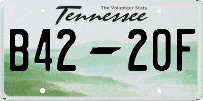 TN license plate B4220F
