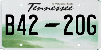 TN license plate B4220G