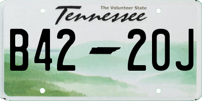 TN license plate B4220J