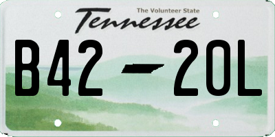 TN license plate B4220L