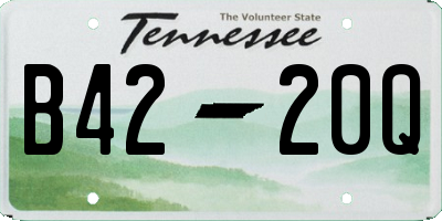 TN license plate B4220Q