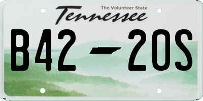 TN license plate B4220S