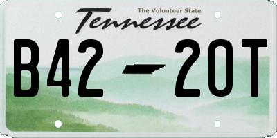 TN license plate B4220T