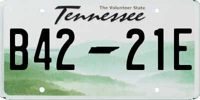 TN license plate B4221E