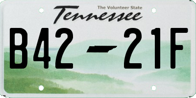 TN license plate B4221F