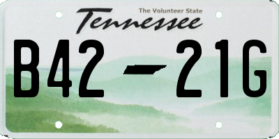 TN license plate B4221G