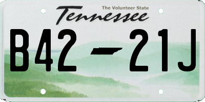 TN license plate B4221J