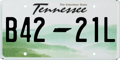 TN license plate B4221L