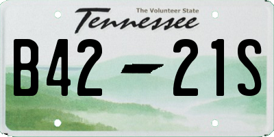 TN license plate B4221S