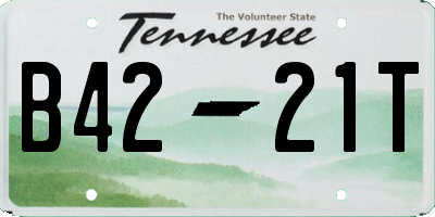 TN license plate B4221T