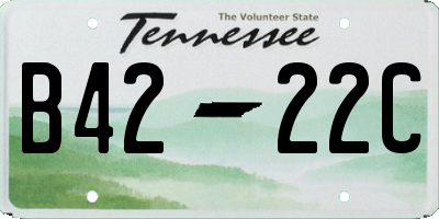 TN license plate B4222C