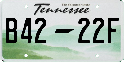 TN license plate B4222F