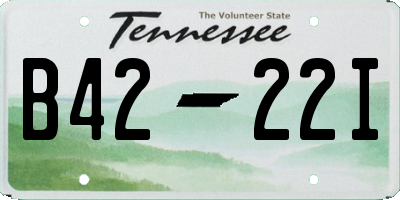 TN license plate B4222I
