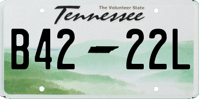TN license plate B4222L
