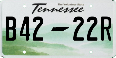 TN license plate B4222R
