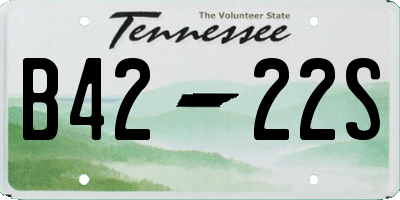 TN license plate B4222S