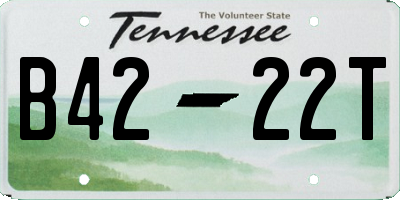 TN license plate B4222T