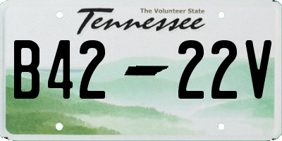 TN license plate B4222V