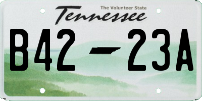 TN license plate B4223A