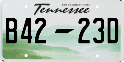TN license plate B4223D