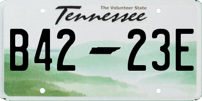 TN license plate B4223E
