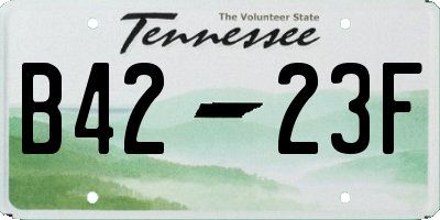 TN license plate B4223F