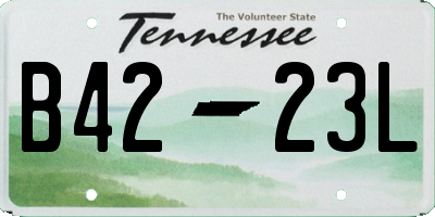 TN license plate B4223L