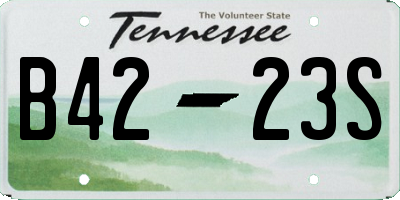 TN license plate B4223S