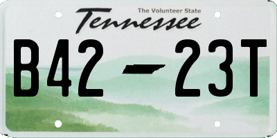 TN license plate B4223T