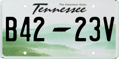 TN license plate B4223V