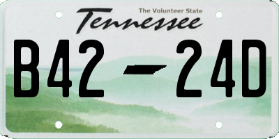 TN license plate B4224D
