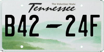 TN license plate B4224F