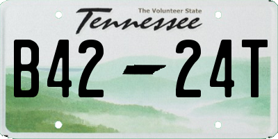 TN license plate B4224T