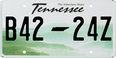 TN license plate B4224Z