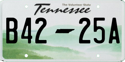TN license plate B4225A