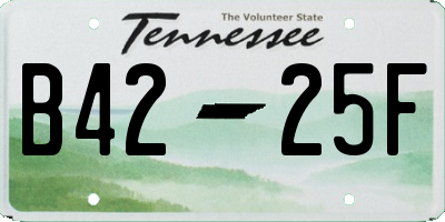 TN license plate B4225F
