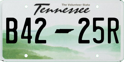 TN license plate B4225R