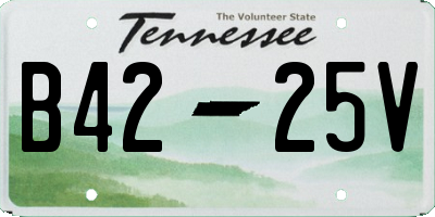 TN license plate B4225V