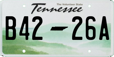 TN license plate B4226A