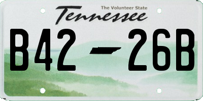 TN license plate B4226B