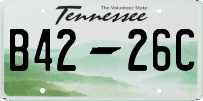 TN license plate B4226C