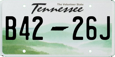 TN license plate B4226J