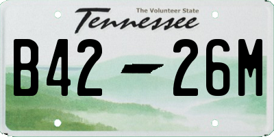TN license plate B4226M