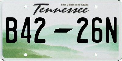 TN license plate B4226N