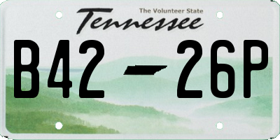 TN license plate B4226P