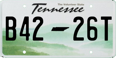 TN license plate B4226T