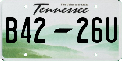 TN license plate B4226U